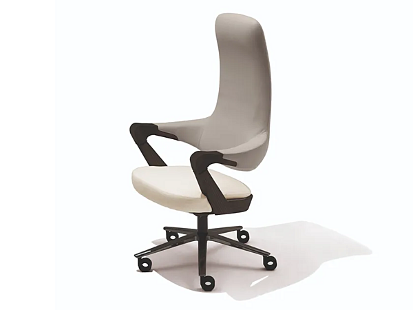 Leder Executive Chair mit Armlehnen und Rollen GIORGETTI Springer 52840, 52841, 52845, 52846 Fabrik GIORGETTI aus Italien. Foto №3