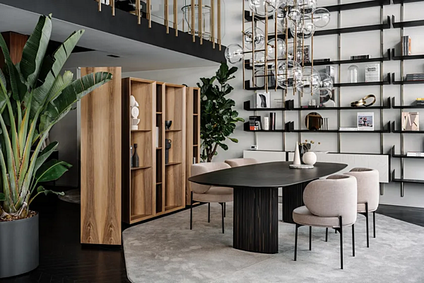 Wandregal aus Walnuss mit Trennfunktion Gallotti&Radice PRISM Fabrik Gallotti & Radice aus Italien. Foto №11