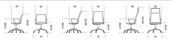 Bürostuhl aus Eco-Leder mit Rollen Gallotti&Radice OFX 09 Fabrik Gallotti & Radice aus Italien. Foto №2