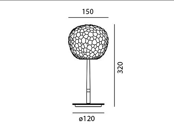 Tischlampe aus geblasenem Glas Meteorite Artemide 1709110A, 1705010A Fabrik Artemide aus Italien. Foto №2