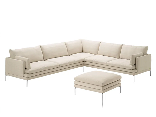 Ledersofa mit weicher Rückenlehne ZANOTTA William 1330 Fabrik ZANOTTA aus Italien. Foto №17