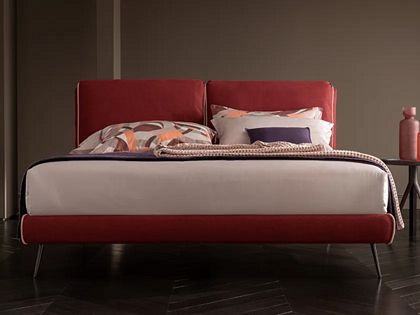 Doppelbett mit gepolsterter Rückwand aus Stoff Altrenotti Santorini Fabrik Altrenotti aus Italien. Foto №1