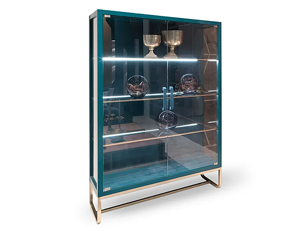 Vitrine mit integrierter Beleuchtung aus Holz CORTEZARI BEVERLY 818 Fabrik CORTE ZARI aus Italien. Foto №1
