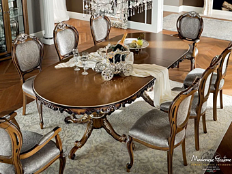 Ovaler ausziehbarer Esstisch aus Holz Modenese Luxury Interiors 13140 Fabrik MODENESE GASTONE aus Italien