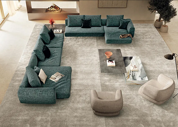 Ecksofa mit Stoffbezug und Sled Base LAGO Air Soft 2693 2693 Fabrik LAGO aus Italien. Foto №2