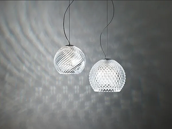 Kristall Pendelleuchte Diamond Swirl Fabbian Fabrik Fabbian aus Italien. Foto №1