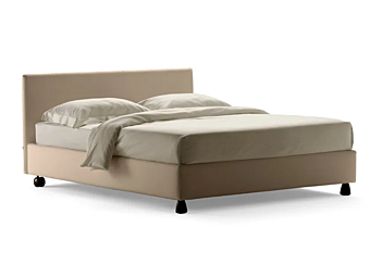Doppelbett mit Rollen aus Stoff Flou Notturno