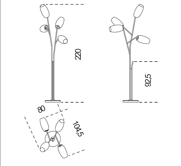 LED Stehlampe aus Kristall Diantha Gallotti&Radice Fabrik Gallotti & Radice aus Italien. Foto №3