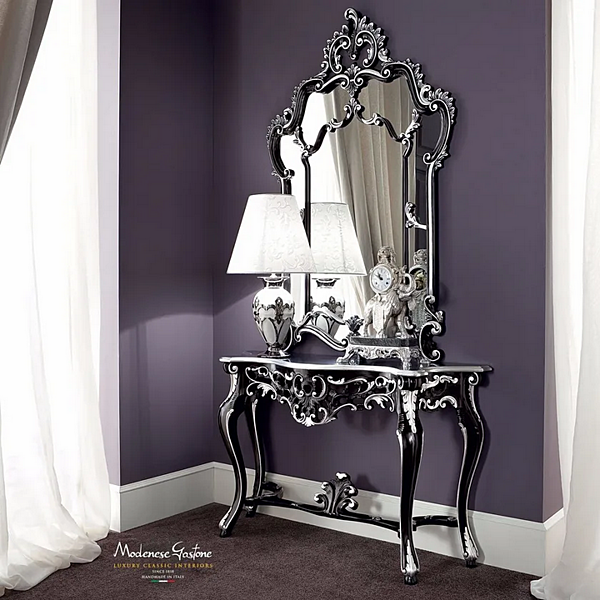 Rechteckiger Wandspiegel mit Rahmen Modenese Luxury Interiors 13678 Fabrik MODENESE GASTONE aus Italien. Foto №2