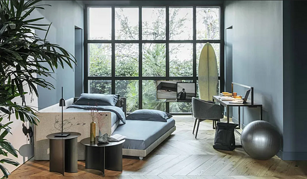 Stoff Schlafsofa mit abnehmbarem Bezug Flou Duetto Fabrik Flou aus Italien. Foto №9