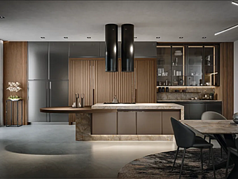 Küche mit Insel Fusion Martini Interiors