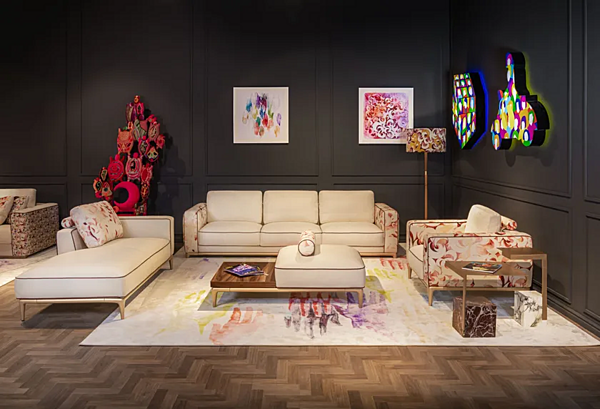 Dreisitzer Stoffsofa mit gepolsterter Rückenlehne FORMITALIA  H -Sofa-B Fabrik FORMITALIA aus Italien. Foto №4