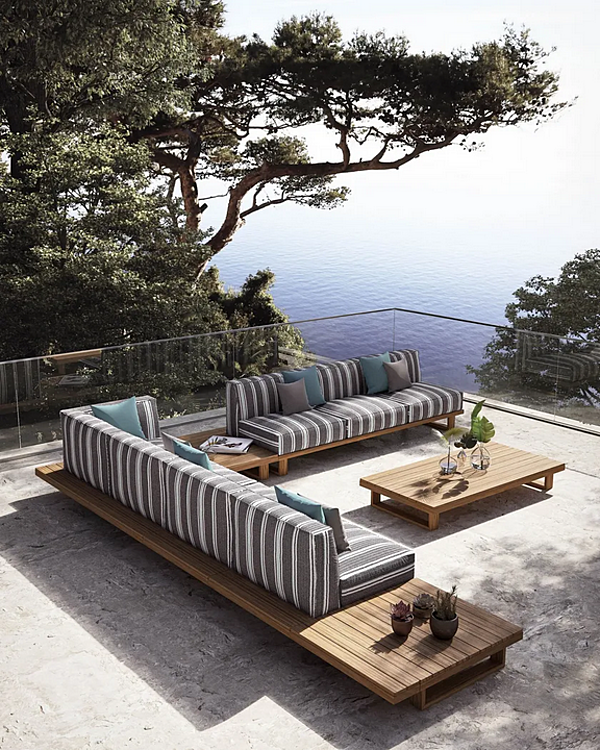 Quadratischer Gartenpouf aus technischem Stoff Atmosphera 9 Zero 9.0.PF Fabrik ATMOSPHERA aus Italien. Foto №3