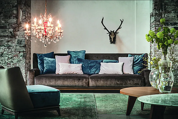 Dreisitziges Sofa aus Leder oder Stoff VIBIEFFE 430 Opera Fabrik VIBIEFFE aus Italien. Foto №3