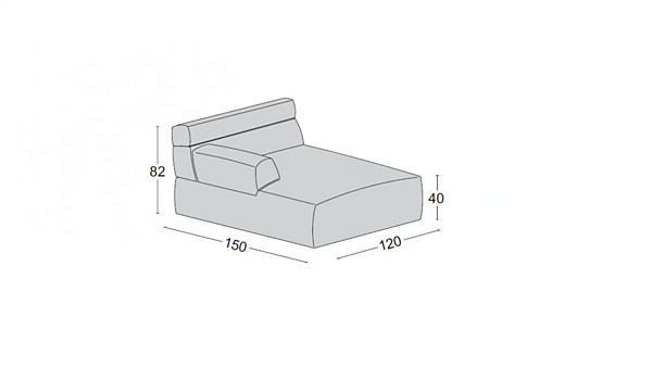 Ecksofa aus Stoff mit weicher Rückenlehne CASAMILANO COZY Fabrik CASAMILANO aus Italien. Foto №16
