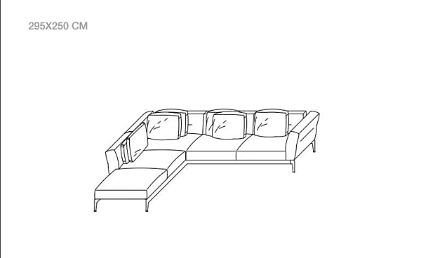 Ecksofa aus Stoff mit weicher Rückenlehne FLEXFORM ADDA Fabrik FLEXFORM aus Italien. Foto №10