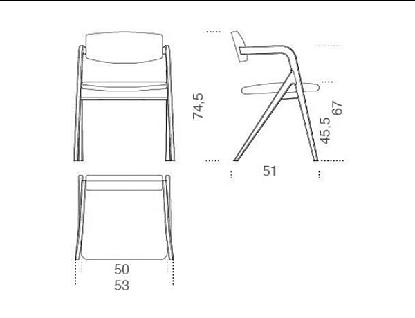 Polsterstuhl mit Armlehnen Keyko Gallotti Radice Fabrik Gallotti & Radice aus Italien. Foto №5