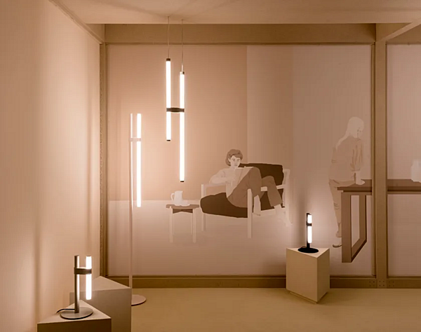 Stehlampe aus LED-Borosilikatglas und Metall Axolight Paralela Fabrik Axolight aus Italien. Foto №5