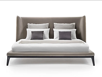 Doppelbett mit hoher gepolsterter Rückenlehne FLEXFORM Dragonfly