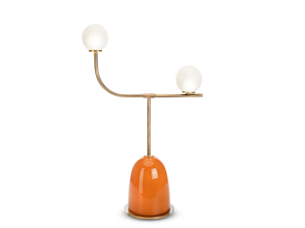 Tischlampe aus Glas mit goldenen Details MARIONI PINS 02984