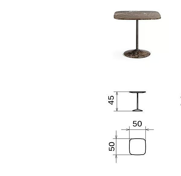 Quadratischer Couchtisch aus Marmor GHIDINI1961 Arnold Fabrik GHIDINI1961 aus Italien. Foto №6