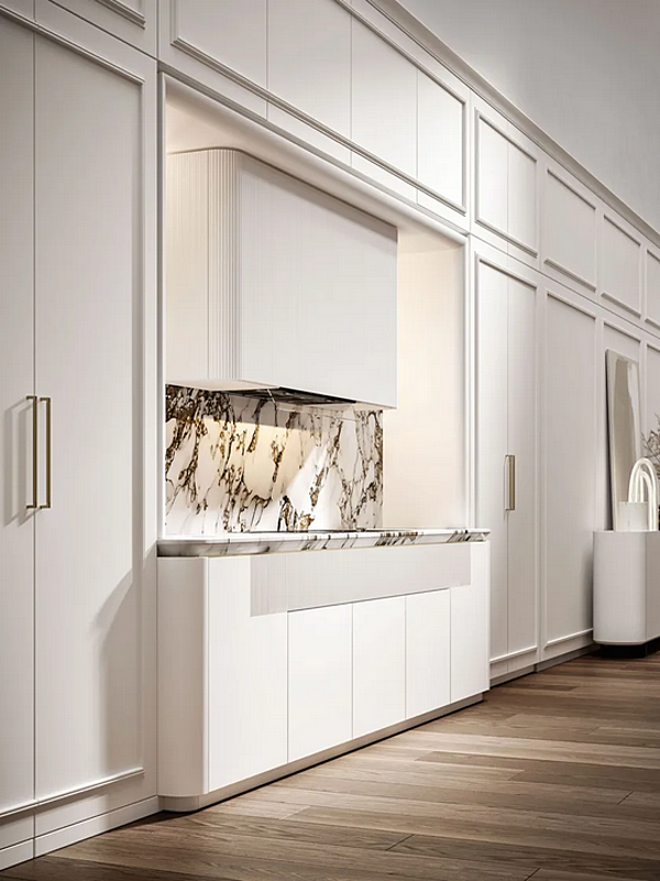 Maßgefertigte Holzküche mit Insel Radha 1 0 Old Line Fabrik Oldline aus Italien. Foto №3