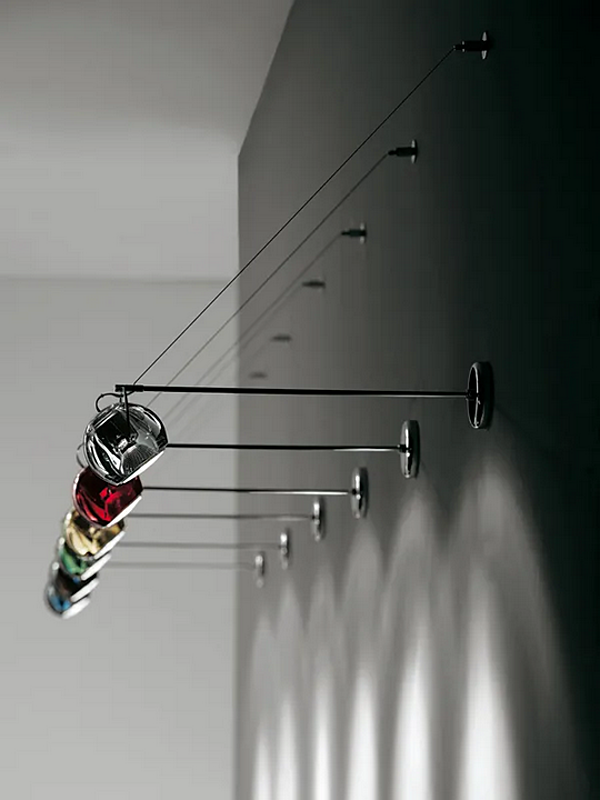 Verstellbare Wandlampe aus Metall Fabbian Beluga Farbe Fabrik Fabbian aus Italien. Foto №9