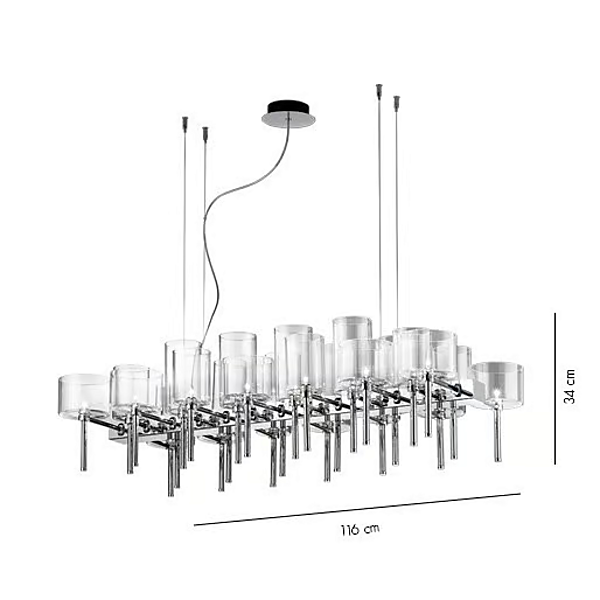 Pendelleuchte aus Glas Spillray AXOLIGHT SP SPIL 26 Fabrik Axolight aus Italien. Foto №3