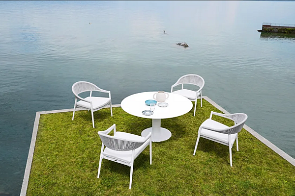 Gartenstuhl mit Armlehnen aus pulverbeschichtetem Aluminium VARASCHIN Clever Lounge 229L5, 229L3 Fabrik VARASCHIN aus Italien. Foto №13