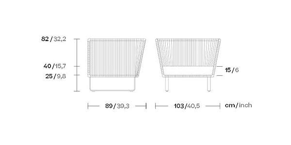 Gartenarmchair mit Armlehnen aus Aluminium KETTAL Bitta Fabrik KETTAL aus Italien. Foto №7