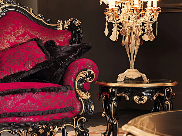 Drei-Sitzer Sofa mit gepolsterter Rückenlehne aus Stoff Modenese Luxury Interiors 11410 Fabrik MODENESE GASTONE aus Italien. Foto №2