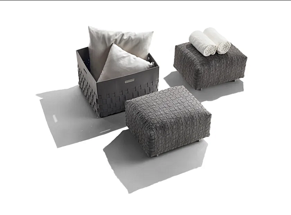 Quadratischer Gartenpouf aus Polyurethan FLEXFORM Bangkok Outdoor Fabrik FLEXFORM aus Italien. Foto №4