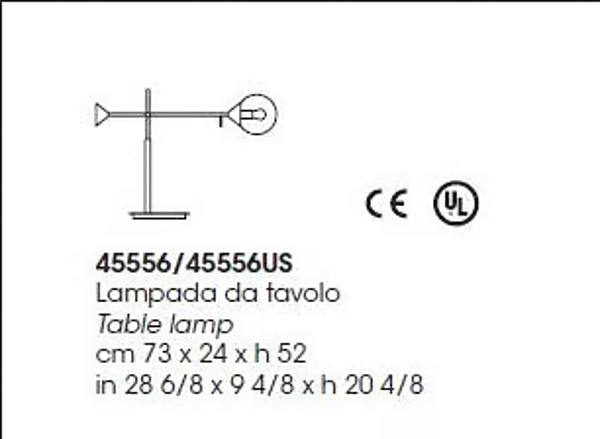 LED Schreibtischlampe aus Metall GIORGETTI Kendama Fabrik GIORGETTI aus Italien. Foto №3