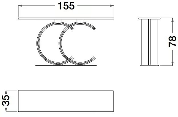 Rechteckiger Konsolentisch aus Eukalyptus CPRN HOMOOD Sesto Senso S528 Fabrik CPRN HOMOOD aus Italien. Foto №2