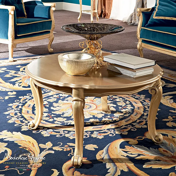Runder niedriger Couchtisch aus Holz Modenese Luxury Interiors 13647 Fabrik MODENESE GASTONE aus Italien. Foto №2