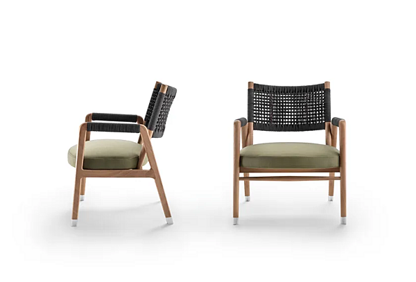 Iroko Sessel mit Armlehnen FLEXFORM Ortigia Outdoor Fabrik FLEXFORM aus Italien. Foto №4