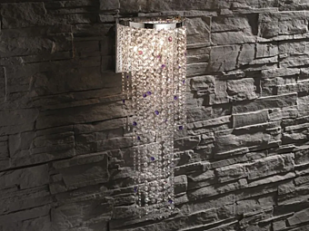Wandleuchte mit Kristallen und Sternen Euroluce Lampadari A2