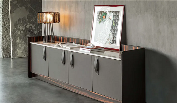 Sideboard mit Türen aus Holz Gentleman Flou Fabrik Flou aus Italien. Foto №3
