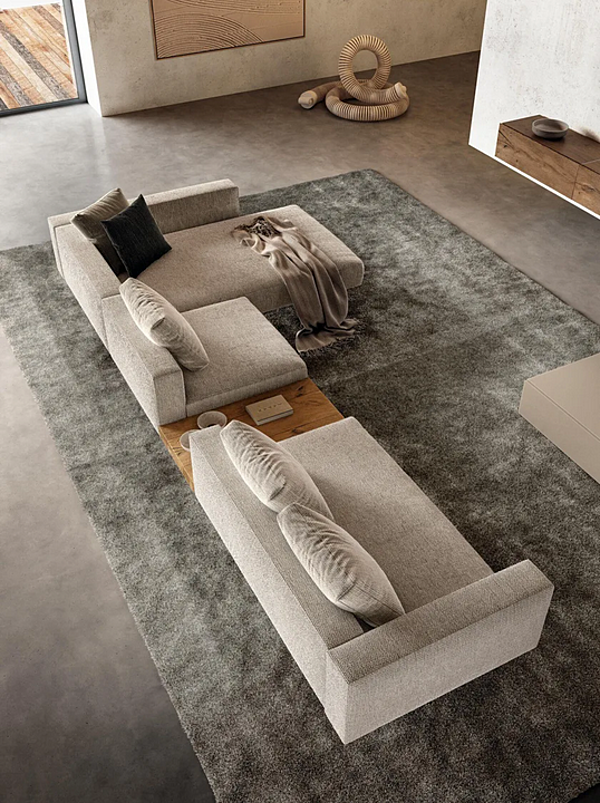 Modularer Stoffsofa mit Chaiselongue AIR 2687 LAGO 2687 Fabrik LAGO aus Italien. Foto №2