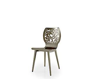 Stuhl mit gepolsterter Rückenlehne aus Stoff Bizzotto Italia Symphony Infinity