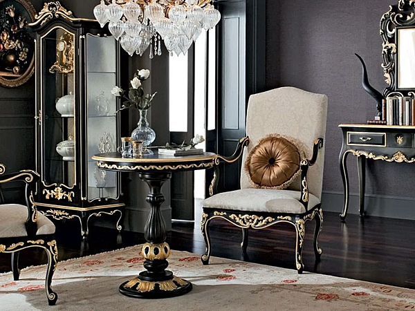 Sessel mit Armlehnen aus Stoff Modenese Luxury Interiors 12434 Fabrik MODENESE GASTONE aus Italien. Foto №3