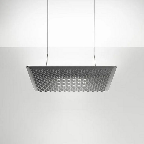 Hängende Akustikpaneel Pendelleuchte aus Stoff Artemide Eggboard Matrix 800x800 Fabrik Artemide aus Italien. Foto №16