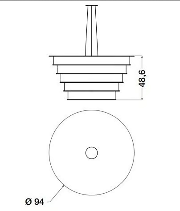 Pendelleuchte aus Metall und Stoff Cocoon CPRN HOMOOD C353, C354, C355 Fabrik CPRN HOMOOD aus Italien. Foto №5