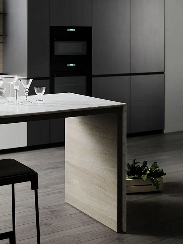 Fitted Küche ohne Griffe Angel Skin VALCUCINE Forma Mentis Fabrik VALCUCINE aus Italien. Foto №5