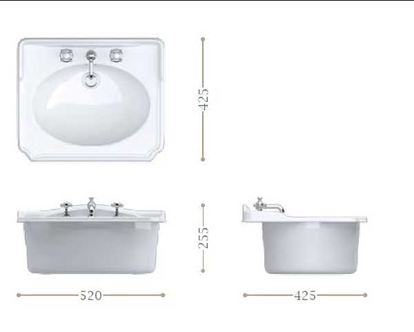 Eingelassenes Waschbecken aus Porzellan Balasani Gentry Home Fabrik Gentry Home aus Italien. Foto №3