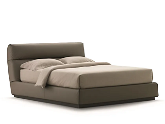 Doppelbett mit gepolsterter Rückenlehne Flou Gentleman
