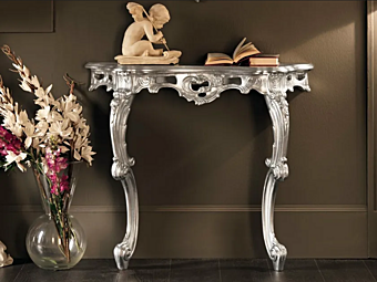 Konsole aus Silberblatt Modenese Luxury Interiors 11609 Konsole aus Silberblatt Modenese Luxury Interiors 11609 Fabrik MODENESE GASTONE aus Italien
