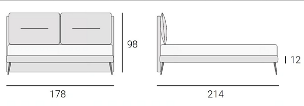 Doppelbett mit gepolsterter Rückenlehne aus Stoff Altrenotti Mikonos Fabrik Altrenotti aus Italien. Foto №6