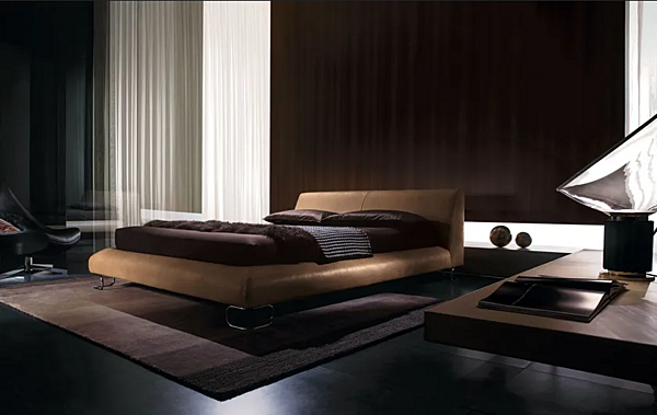Doppelbett mit gepolsterter Leder-Rückwand i 4 Mariani ADD LOOK Fabrik i 4 Mariani aus Italien. Foto №5