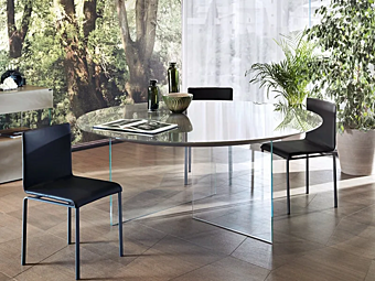 Runder Glastisch aus Glas LAGO AIR GLASS